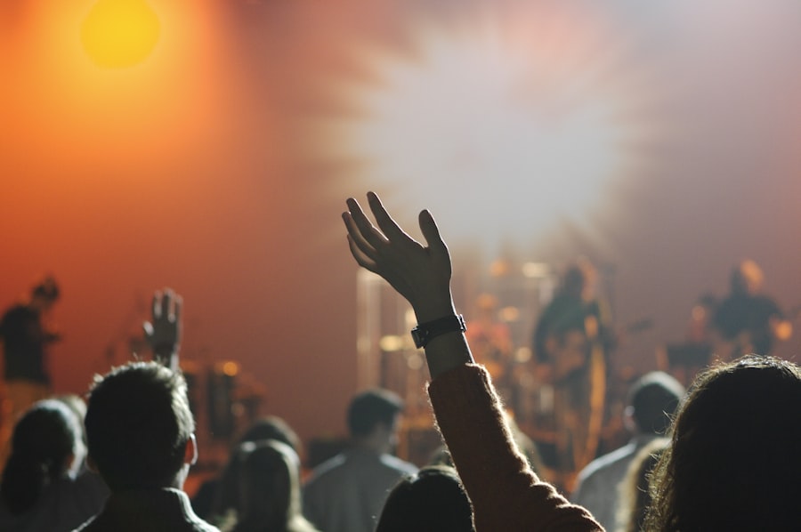 Congregation worshipping together